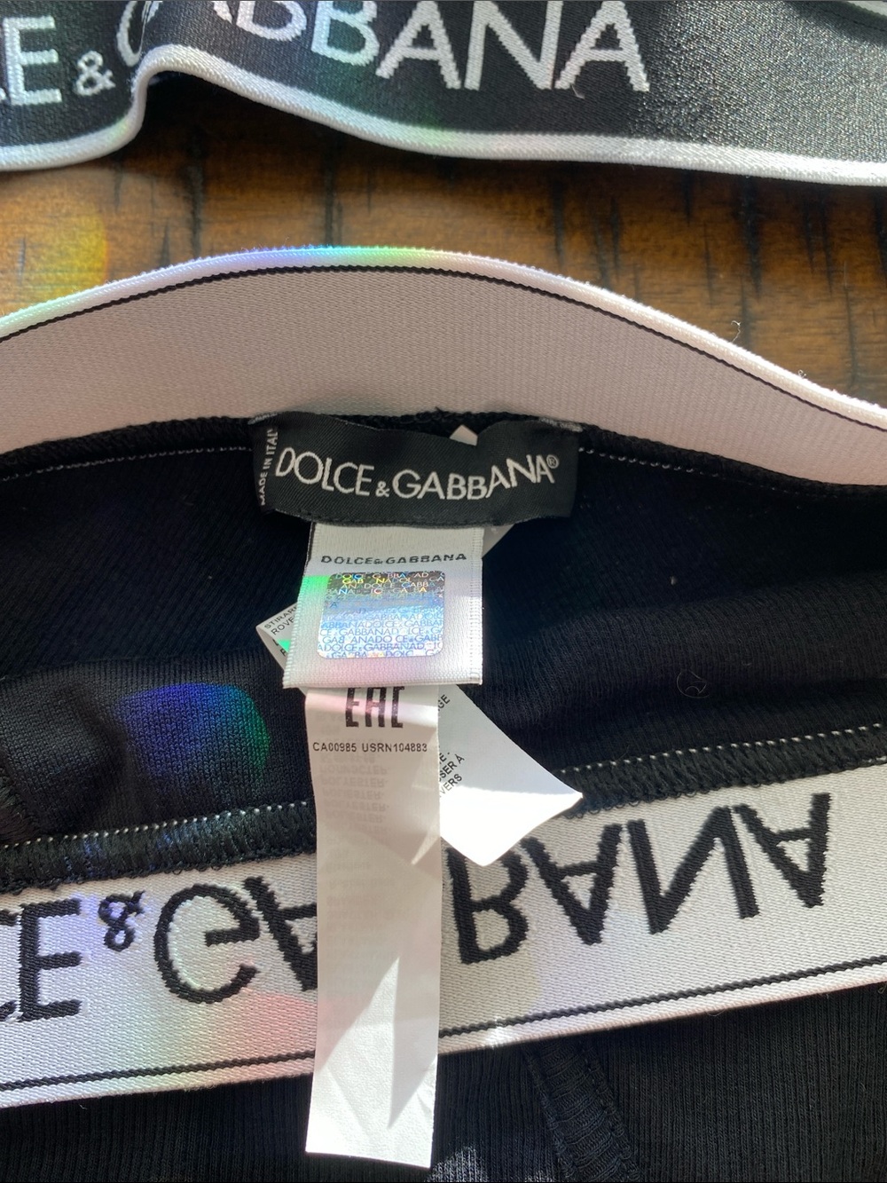 Dolce & Gabbana Black Logo Bralette with High-Waist Brief - Picture 3 of 5